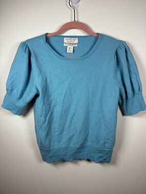 RACHEL ZOE | 100% Merino Wool Puff Sleeve Sweater